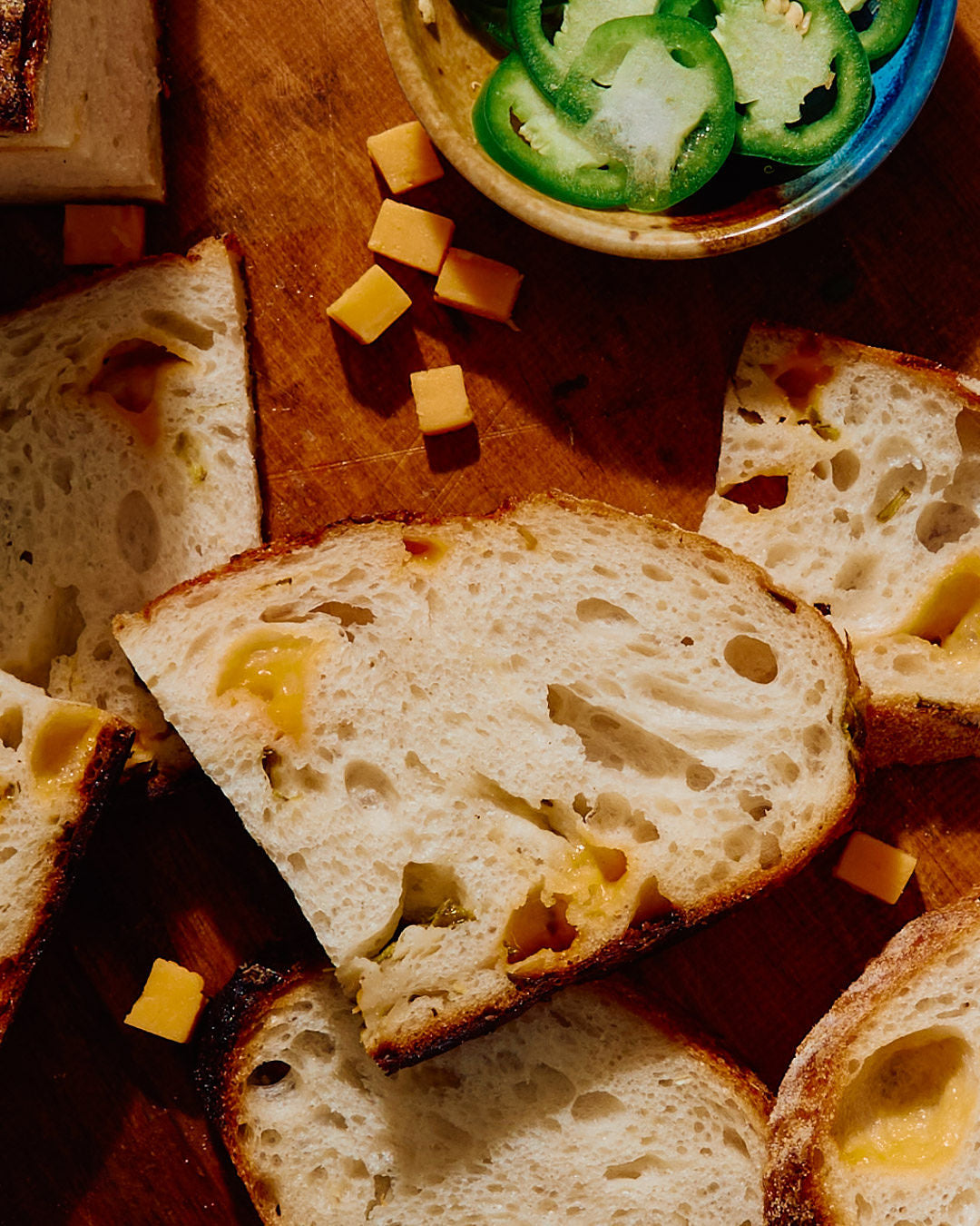 Artisan Jalapeño, Cheddar, & Chive Sourdough Bread