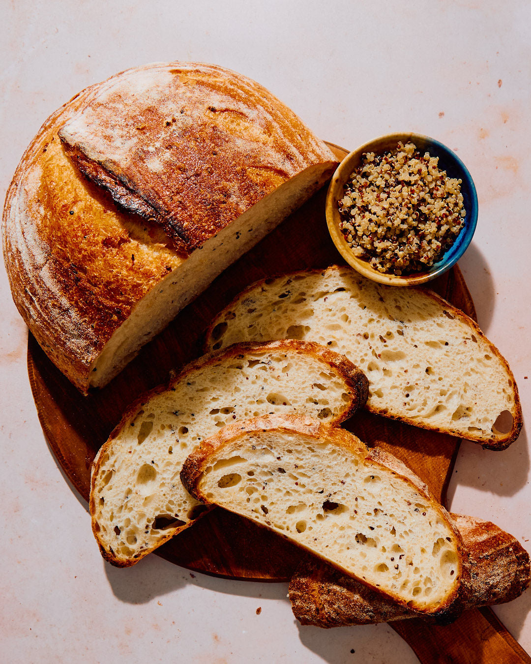 Artisan Tricolor Quinoa Sourdough Bread