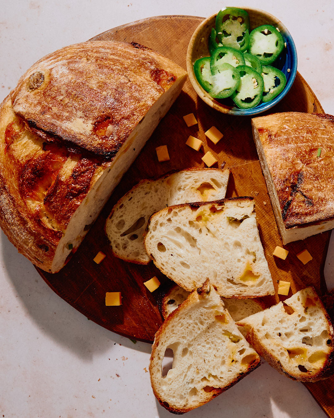 Artisan Jalapeño, Cheddar, & Chive Sourdough Bread