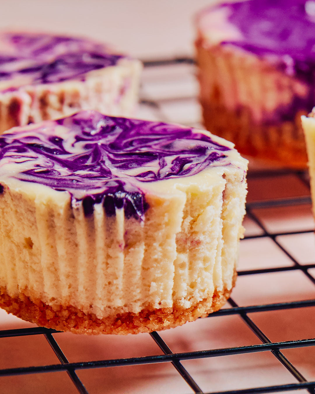 Bites-  Ube Marbled Cheesecake (includes 6 per order)